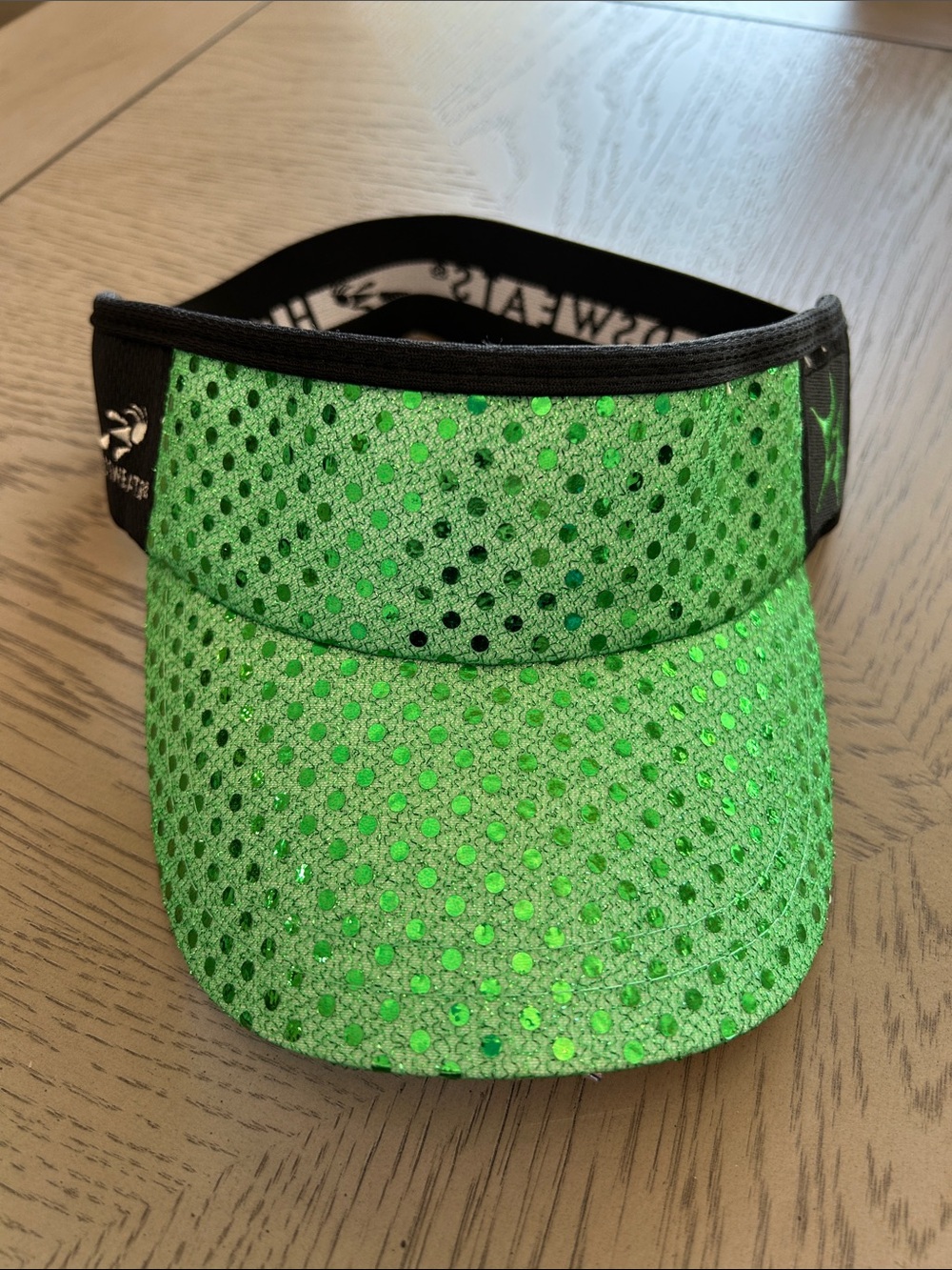 Headsweats Sparkle Athletics Green Sequin Visor - Women